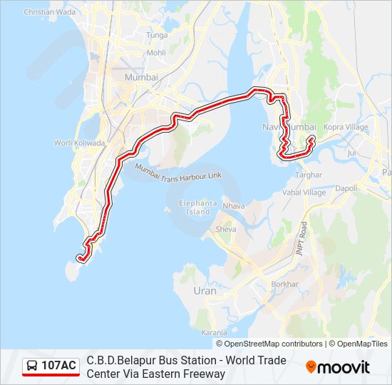 107AC bus Line Map