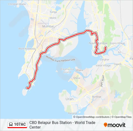 107AC Bus Line Map