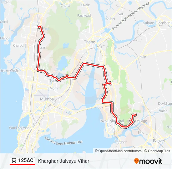 125AC Bus Line Map
