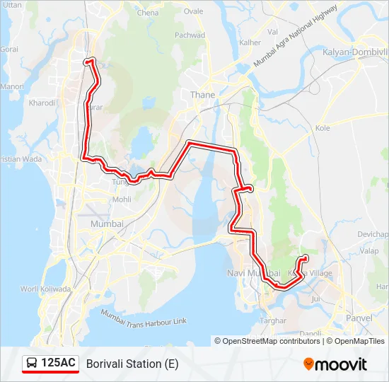 125AC Bus Line Map