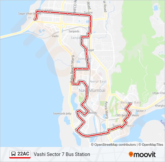 22AC Bus Line Map