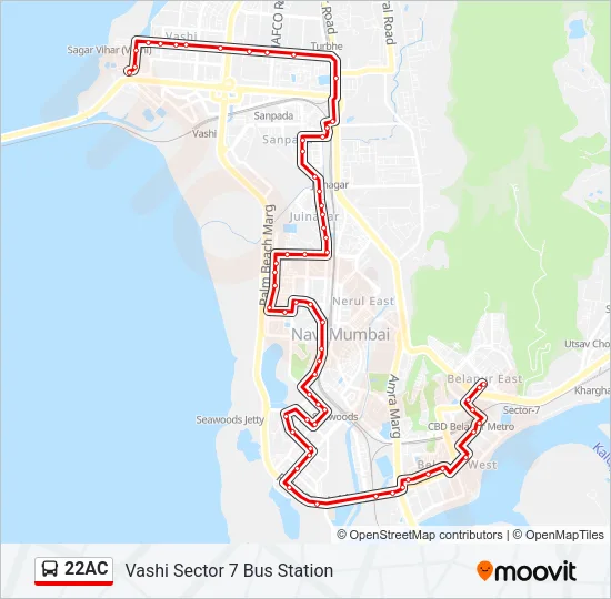 22AC Bus Line Map