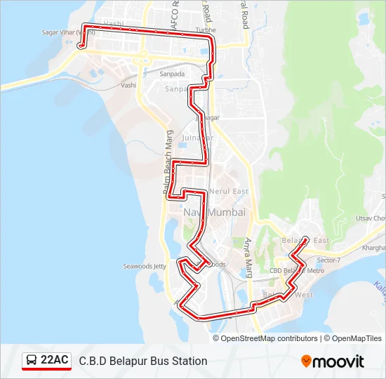 22AC Bus Line Map