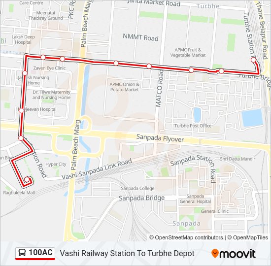 100AC Bus Line Map