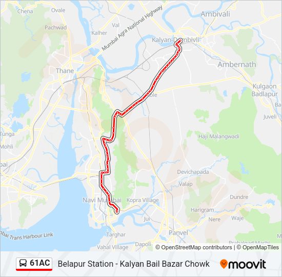 61AC bus Line Map