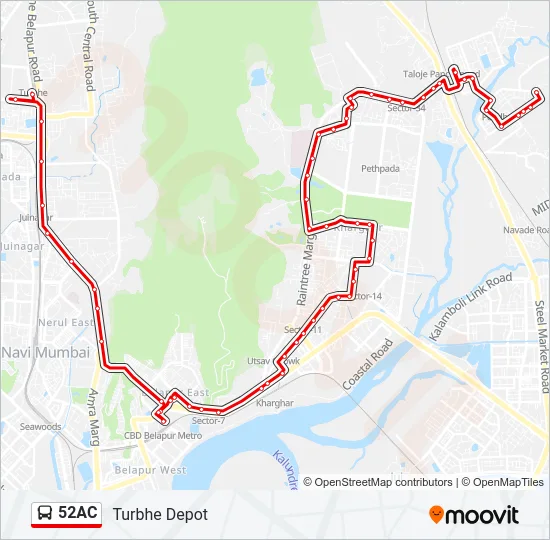 52AC Bus Line Map