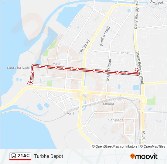 21AC Bus Line Map