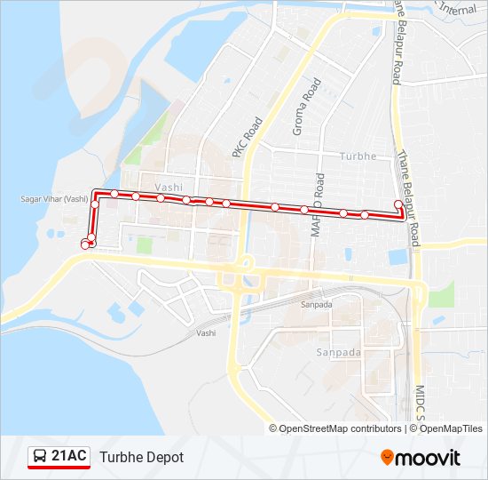 21AC bus Line Map