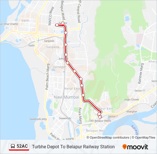 52AC bus Line Map