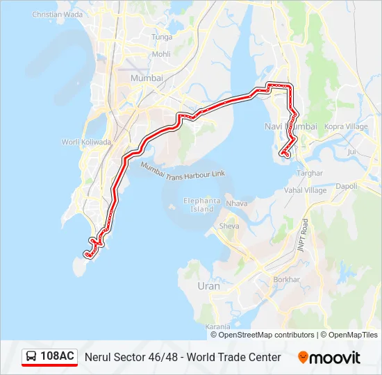108AC Bus Line Map