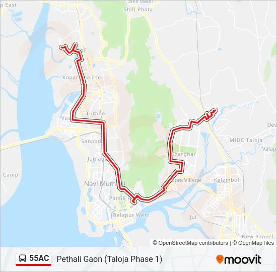 55AC Bus Line Map