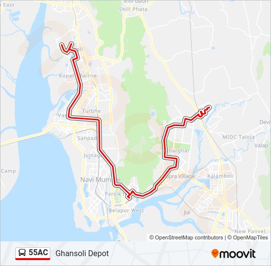 55AC Bus Line Map