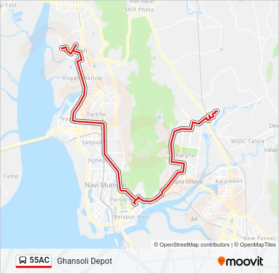 55AC Bus Line Map
