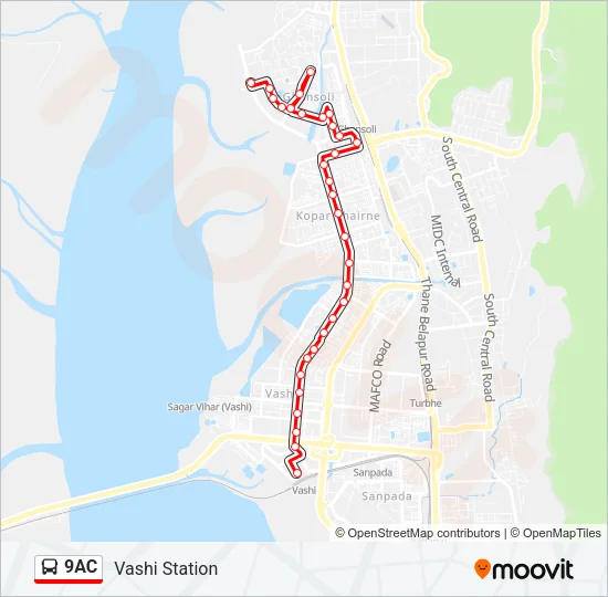 9AC Bus Line Map