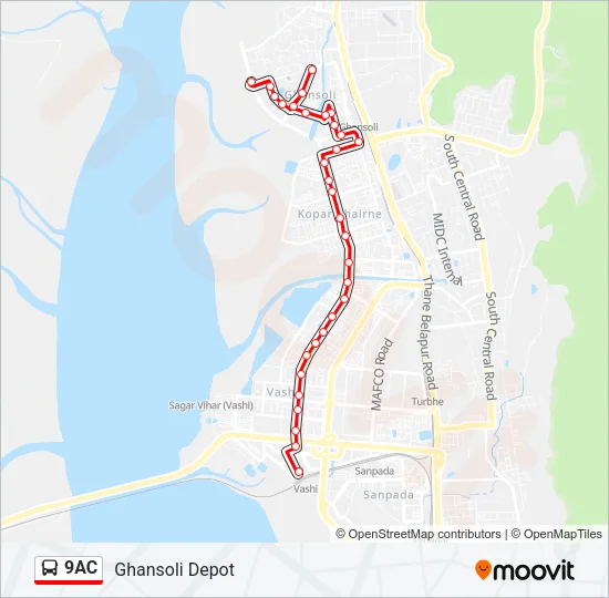 9AC Bus Line Map