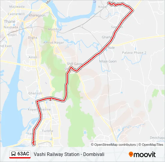 63AC Bus Line Map
