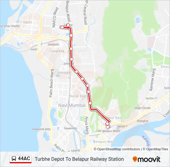 44AC Bus Line Map