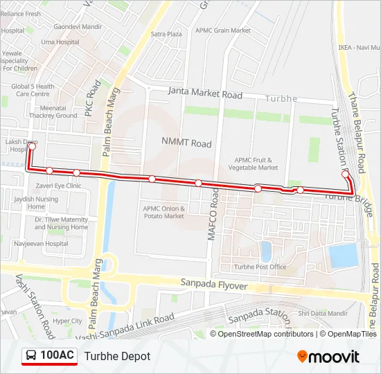 100AC Bus Line Map