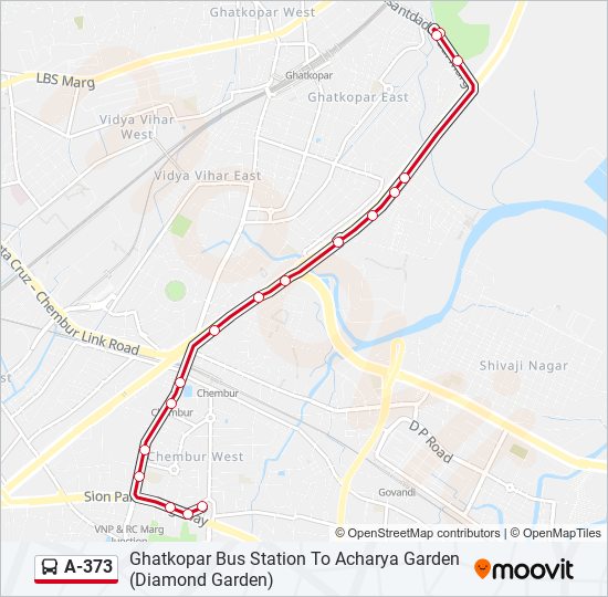 A-373 bus Line Map