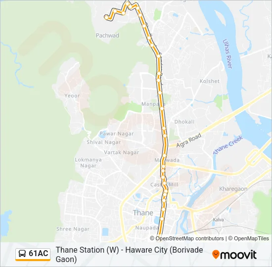 61AC Bus Line Map