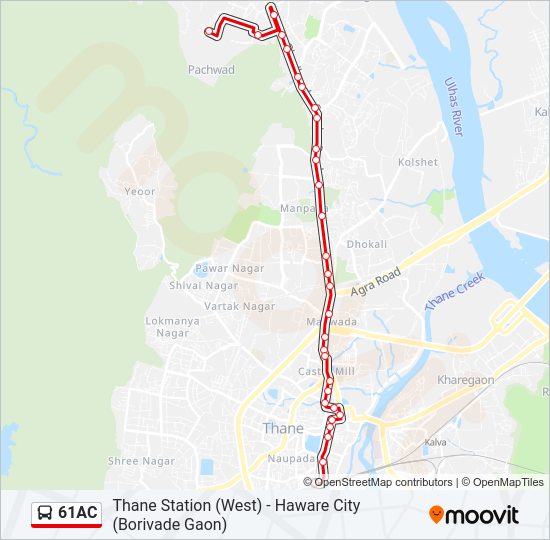 61AC bus Line Map