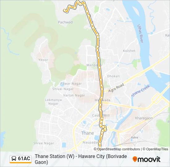 61AC Bus Line Map