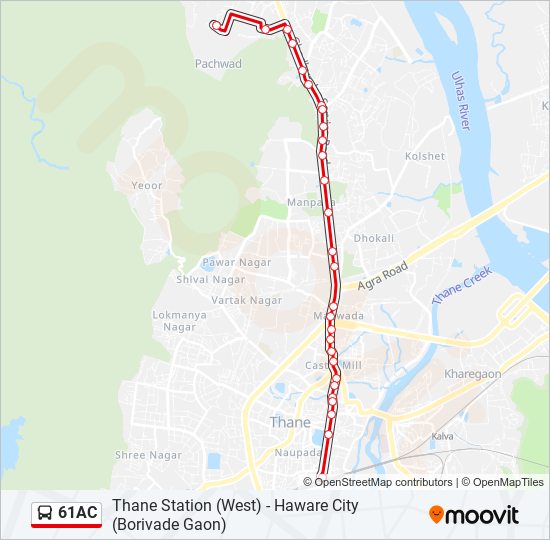 61AC bus Line Map