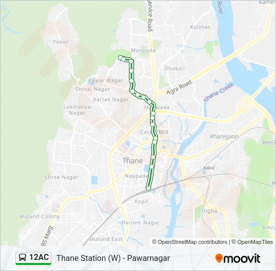 12AC Bus Line Map