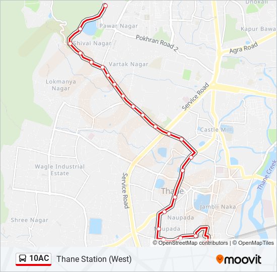 10AC bus Line Map