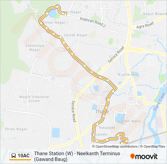 10AC Bus Line Map
