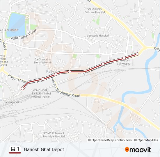 1 bus Line Map