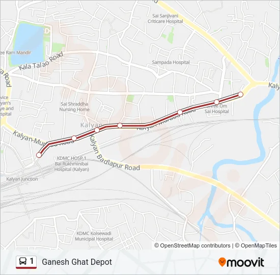 1 Bus Line Map