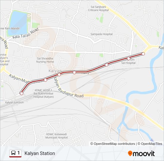 1 Bus Line Map