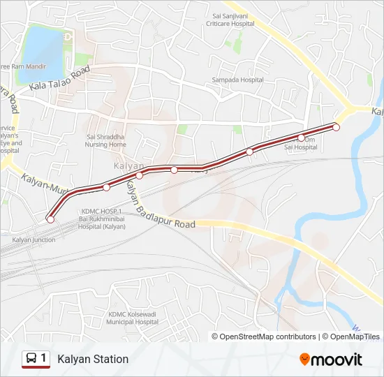 1 Bus Line Map