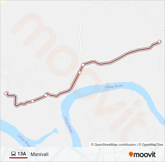 13A Bus Line Map