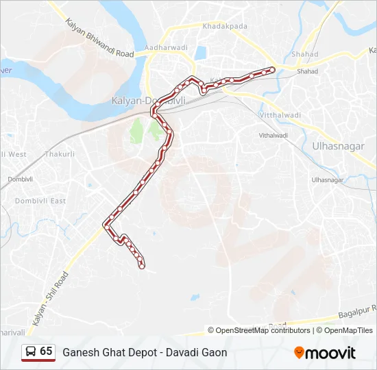 65 Bus Line Map