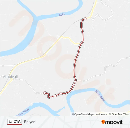 21A Bus Line Map