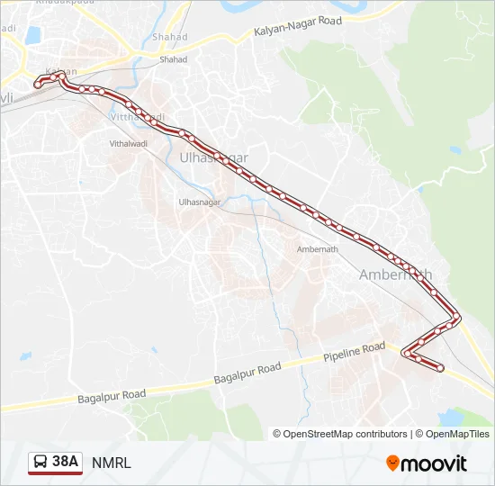 38A Bus Line Map