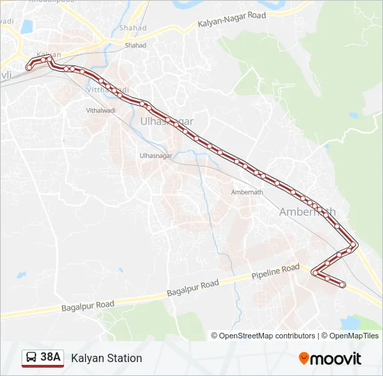 38A Bus Line Map