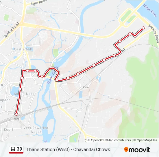 39 Bus Line Map