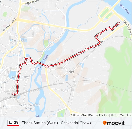 39 bus Line Map