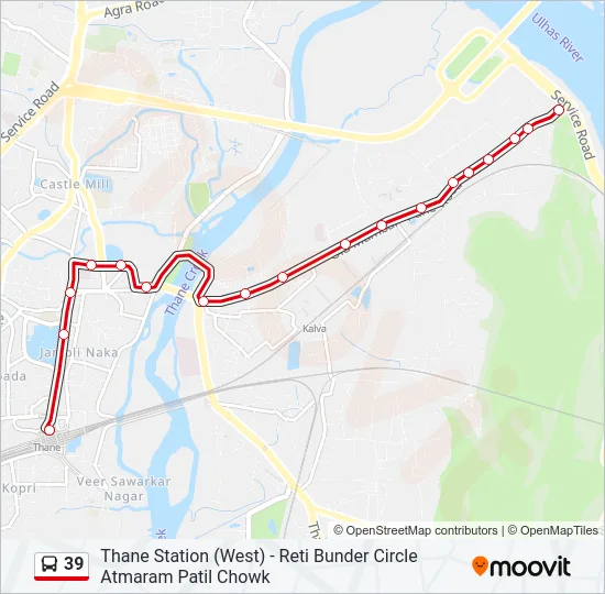 39 Bus Line Map
