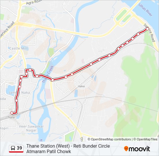 39 Bus Line Map