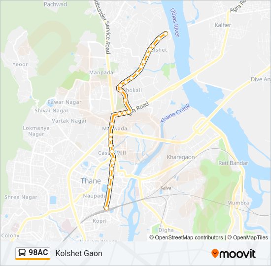 98AC Bus Line Map