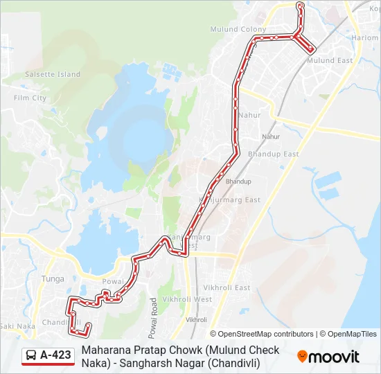 A-423 Bus Line Map