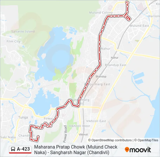 A-423 Bus Line Map
