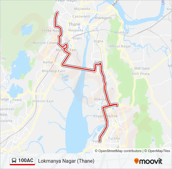 100AC Bus Line Map