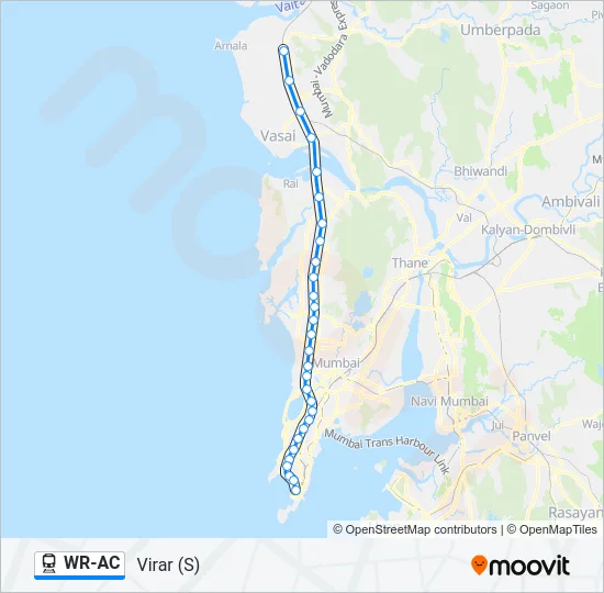WR-AC Train Line Map