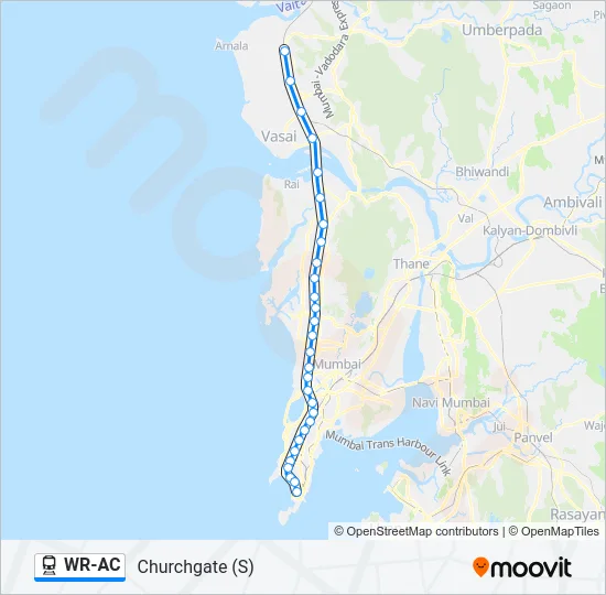 WR-AC Train Line Map