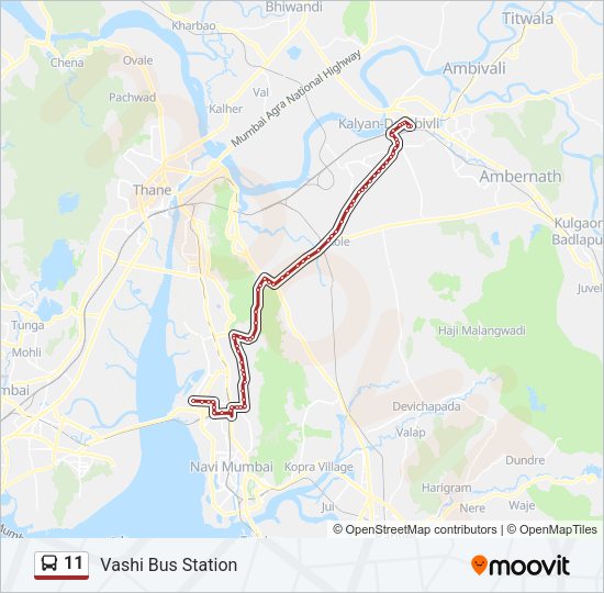 11 bus Line Map